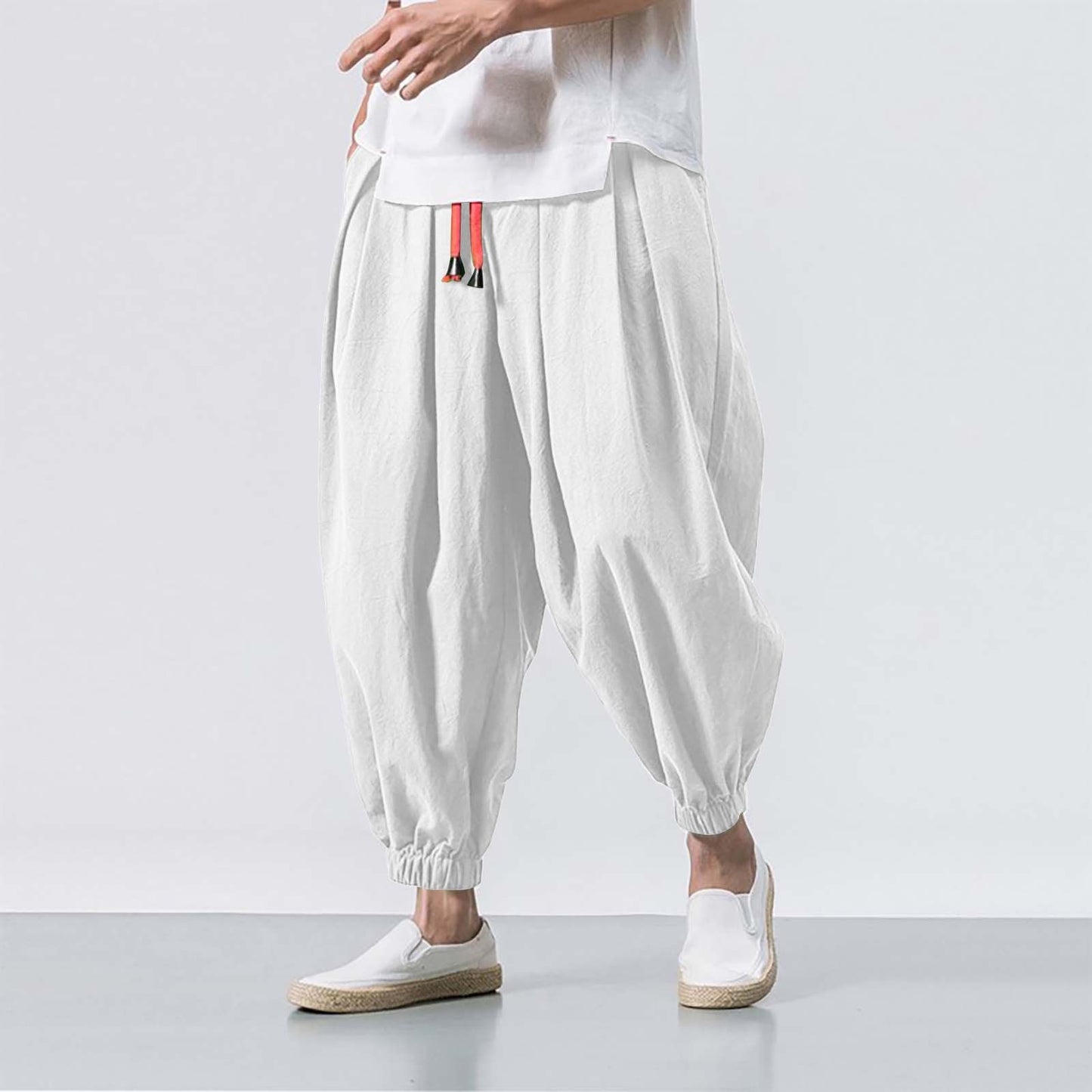 Chinese Style Japanese Linen Men's Casual Pants