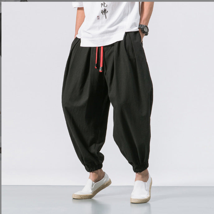 Chinese Style Japanese Linen Men's Casual Pants