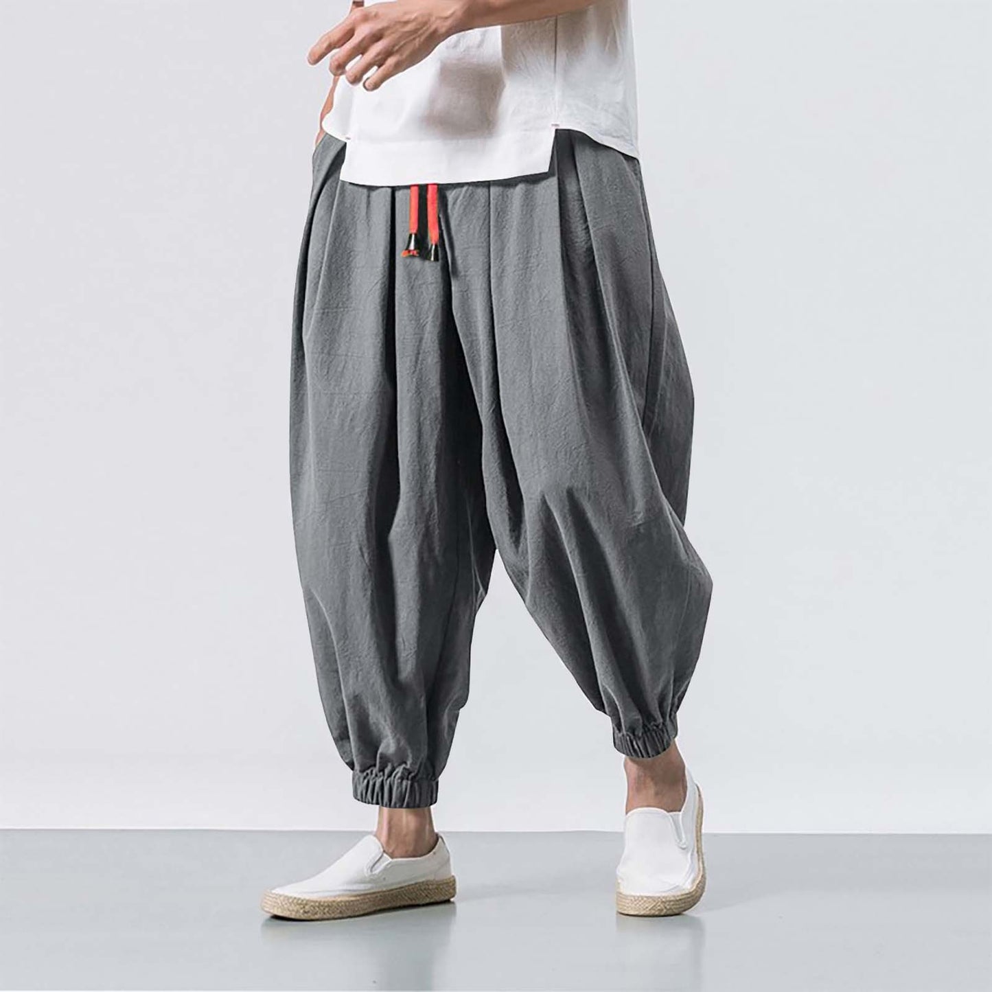 Chinese Style Japanese Linen Men's Casual Pants