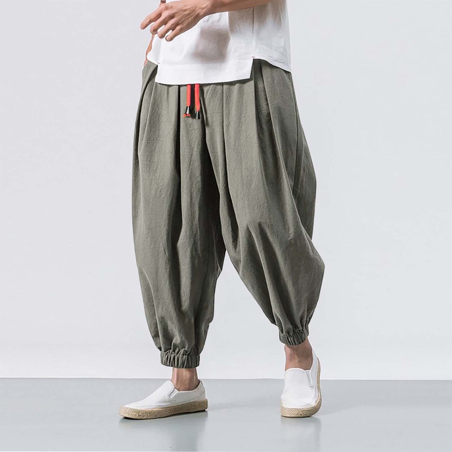 Chinese Style Japanese Linen Men's Casual Pants