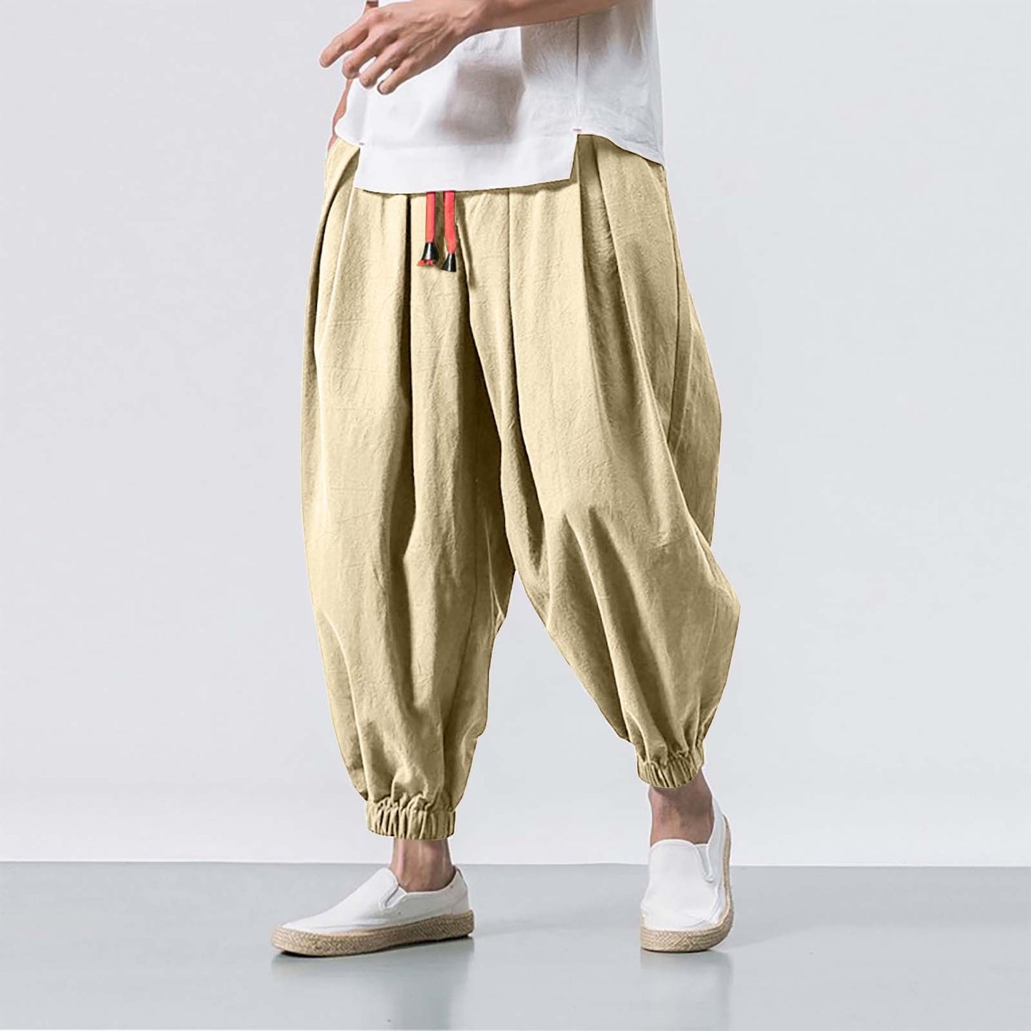 Chinese Style Japanese Linen Men's Casual Pants