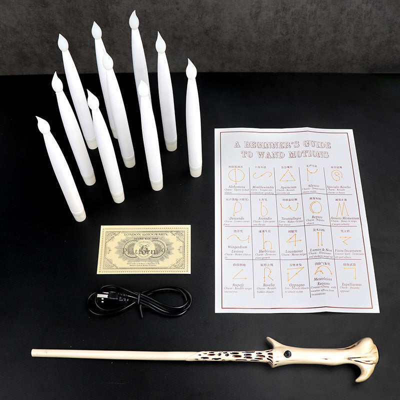 Flameless Candles With Magic Wand Remote Flickering Warm Light Floating Candles For Home Decor