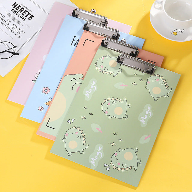 Cute Kawaii A4 Clipboard File Folder Board Writing Pad Clip