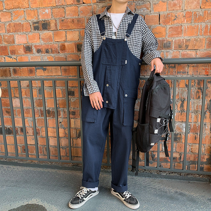 Japanese overalls loose jumpsuit