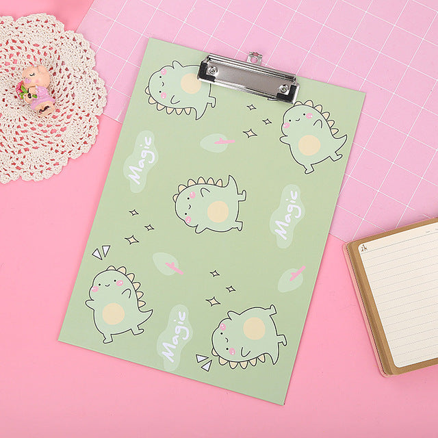 Cute Kawaii A4 Clipboard File Folder Board Writing Pad Clip