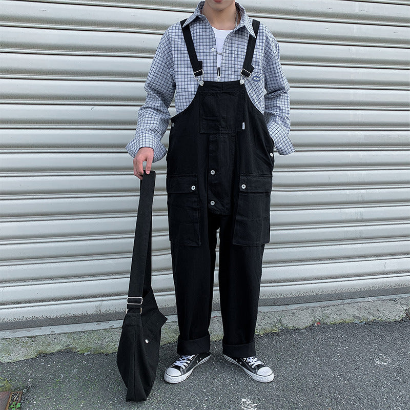 Japanese overalls loose jumpsuit