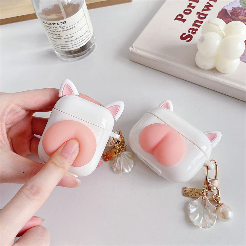 Compatible with Apple, Kawaii Press Butt Stress Relieve Airpods Case