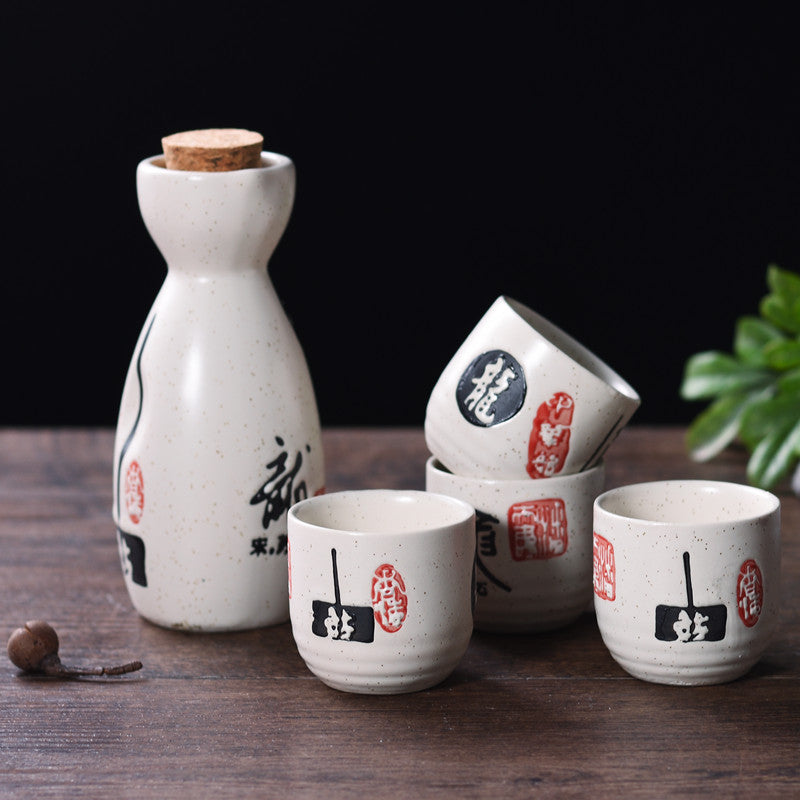 Household Ceramic Japanese Sake Bottle Set