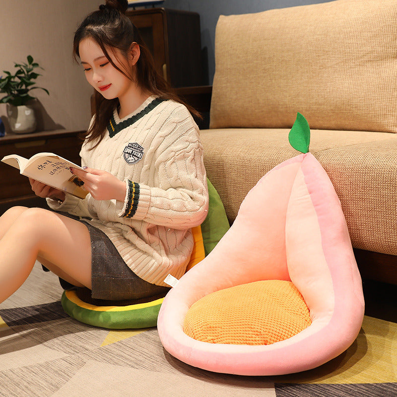 Kawaii Multifunction Plush Fruit Soft Stuffed Cactus Avocado Carrot Pillow Toys Home Office Decor Chair Seat Cushion