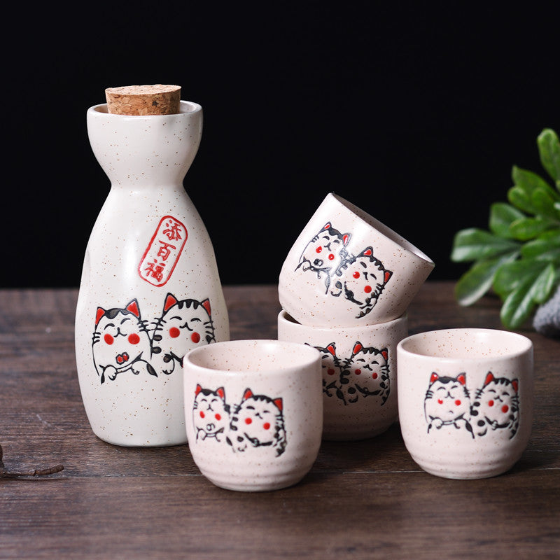 Household Ceramic Japanese Sake Bottle Set