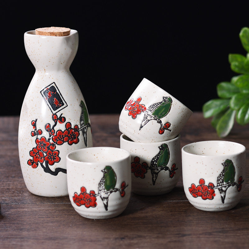 Household Ceramic Japanese Sake Bottle Set