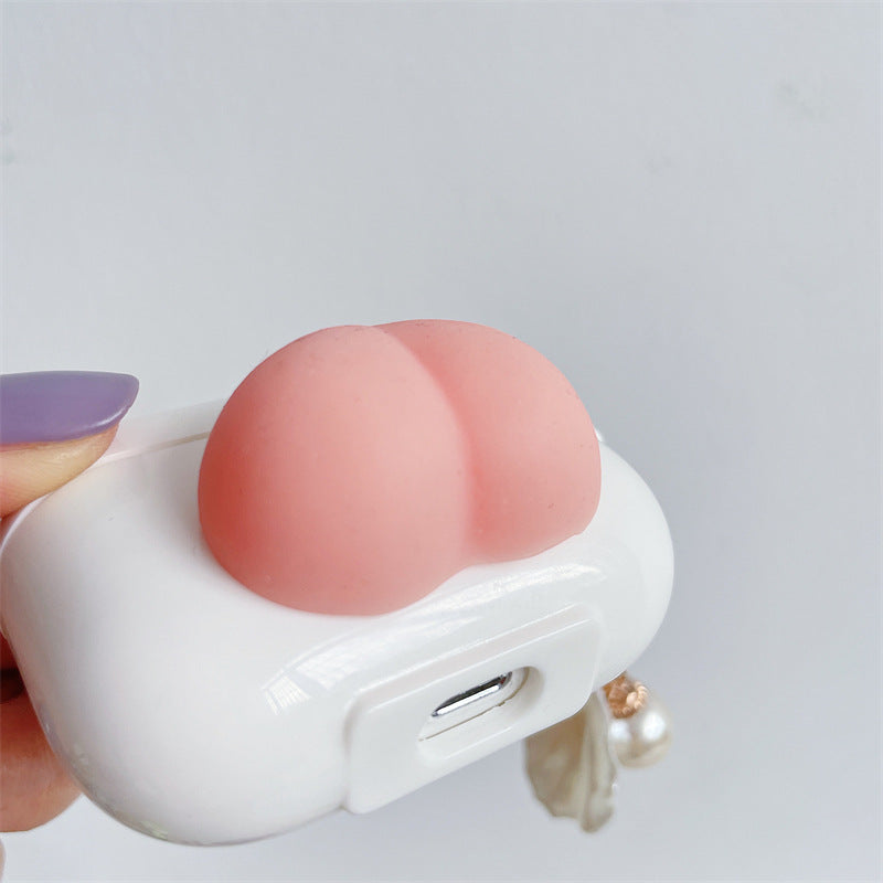 Compatible with Apple, Kawaii Press Butt Stress Relieve Airpods Case