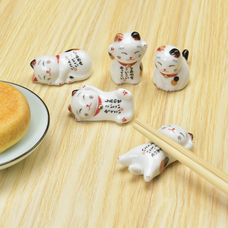 Home Hotel Japan Lucky Ceramic Chopstick Holder